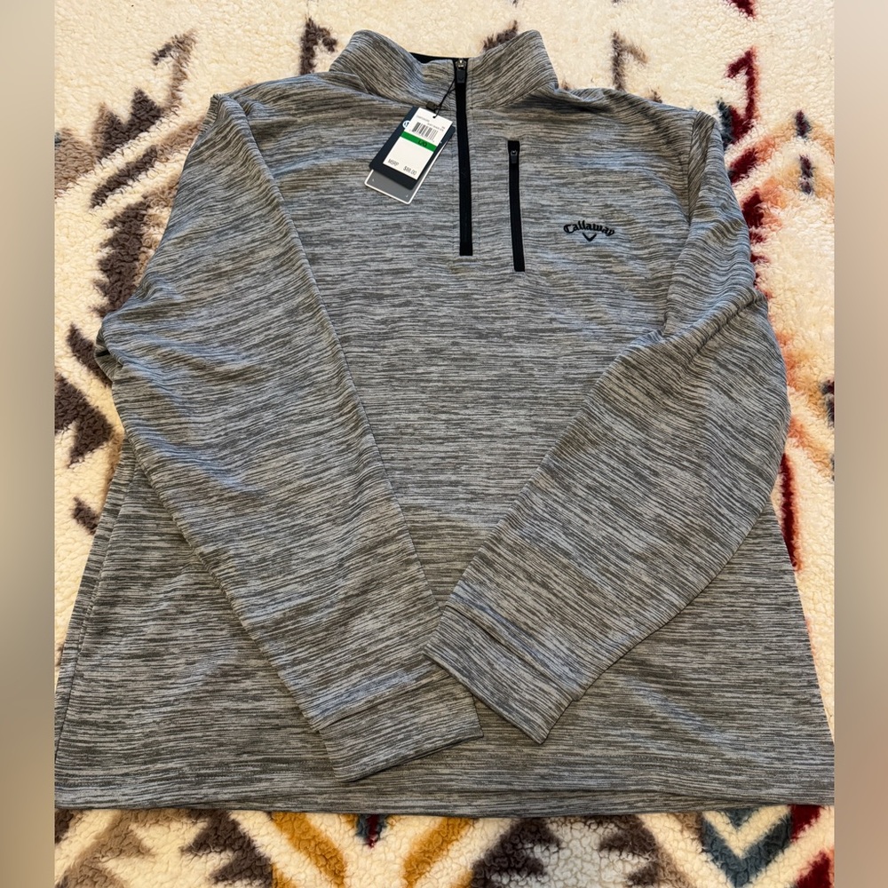 Callaway Men's Heathered Gray Quarter-Zip Pullover